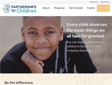 Tablet Screenshot of partnershipsforchildren.org